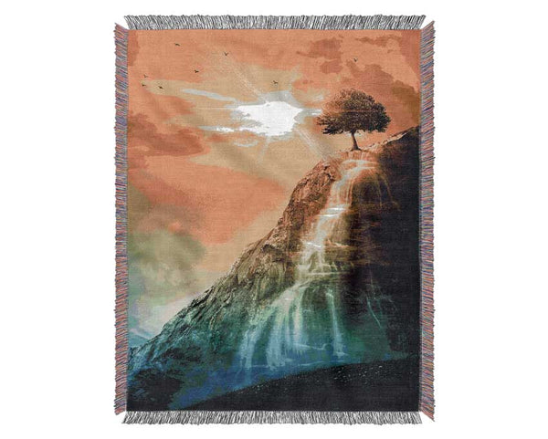 Waterfall Tree Woven Blanket