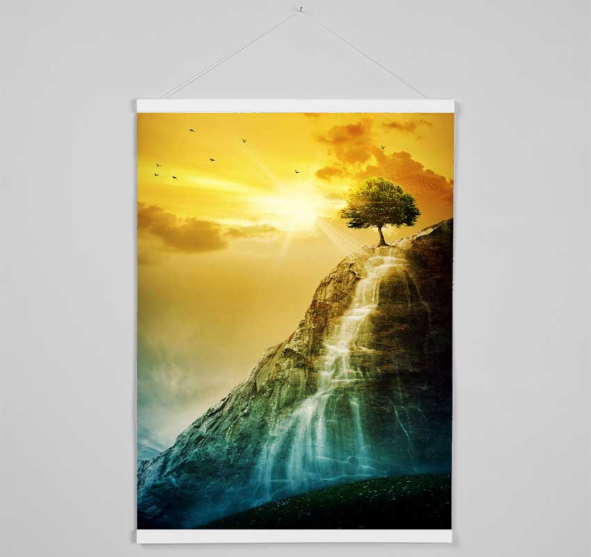 Waterfall Tree Hanging Poster - Wallart-Direct UK