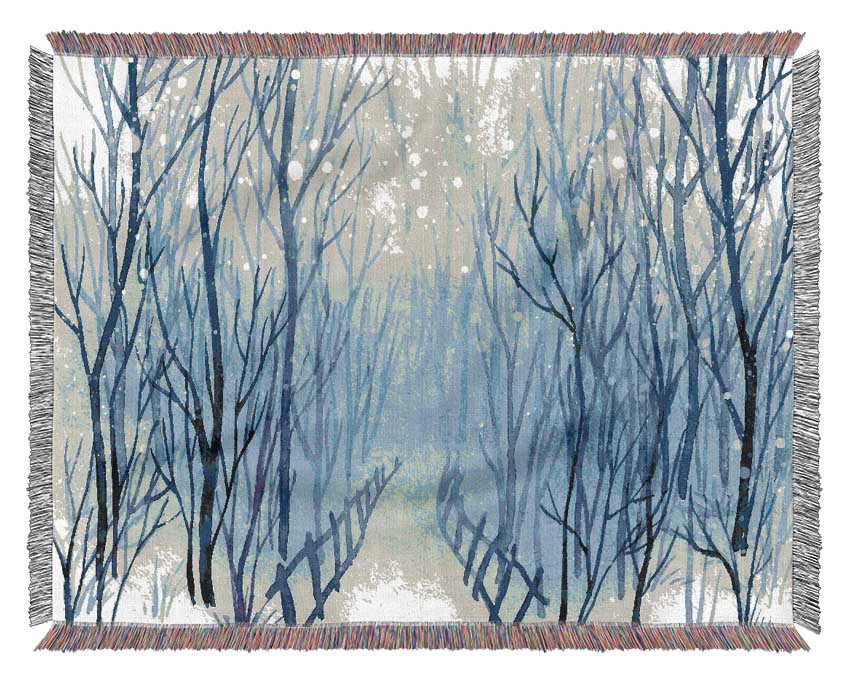 Winter Walk Sparkle Woven Blanket