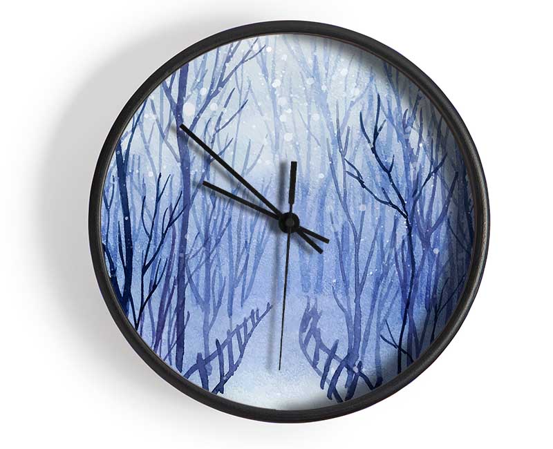 Winter Walk Sparkle Clock - Wallart-Direct UK