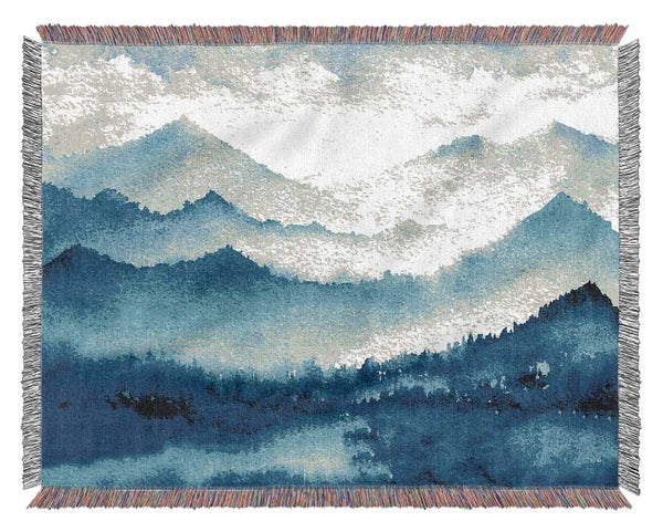 Ice Blue Winter Woven Blanket