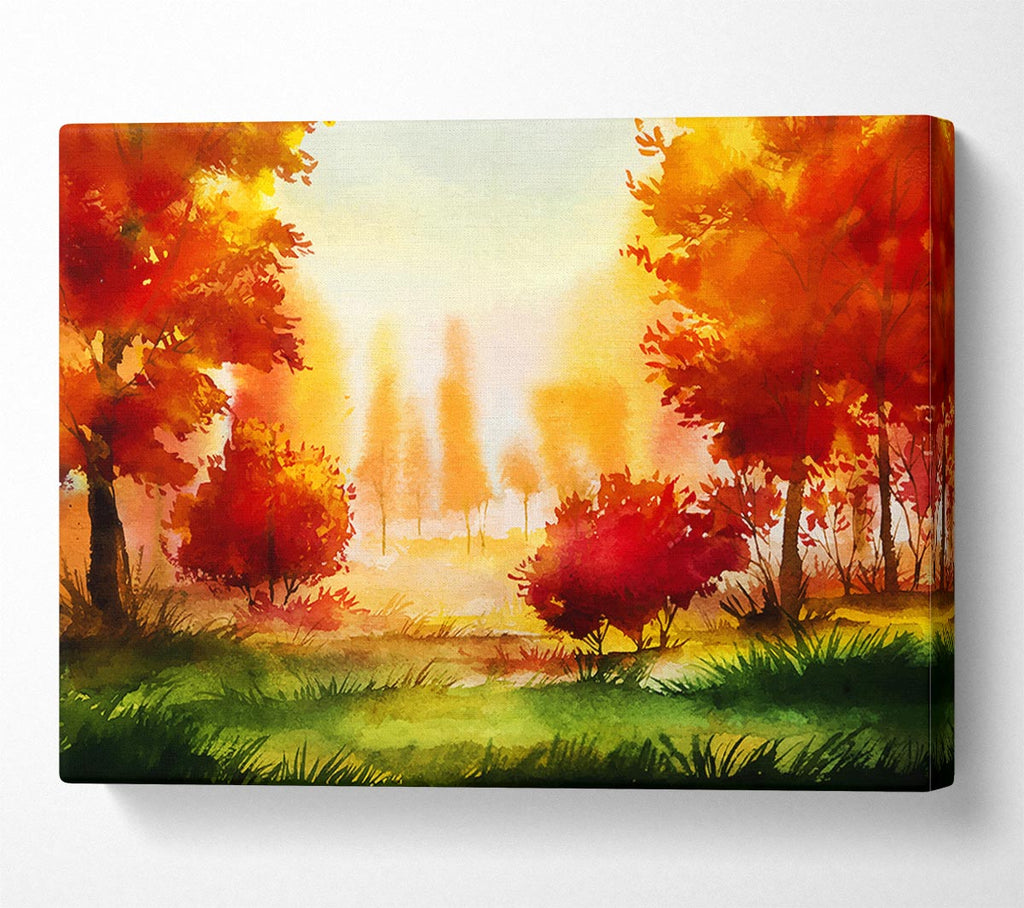 Picture of Autumn Abstract Canvas Print Wall Art