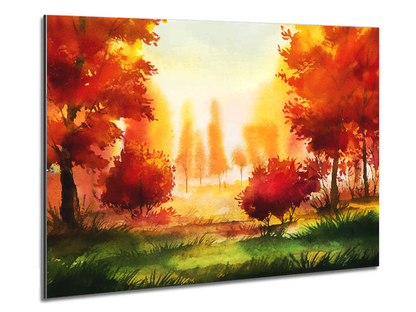 Autumn Abstract Metal Print
