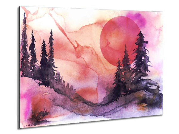Pink Winter Sun Metal Print