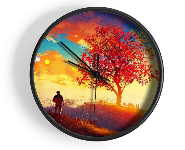 Autumn Tree Worship Clock - Wallart-Direct UK