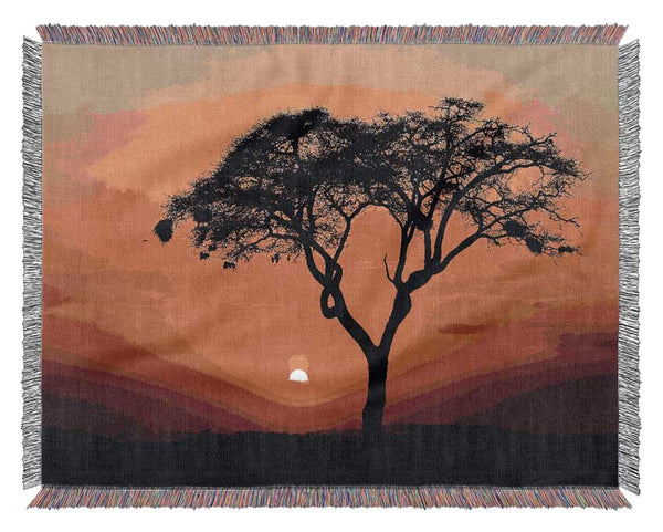 African Sunset Woven Blanket