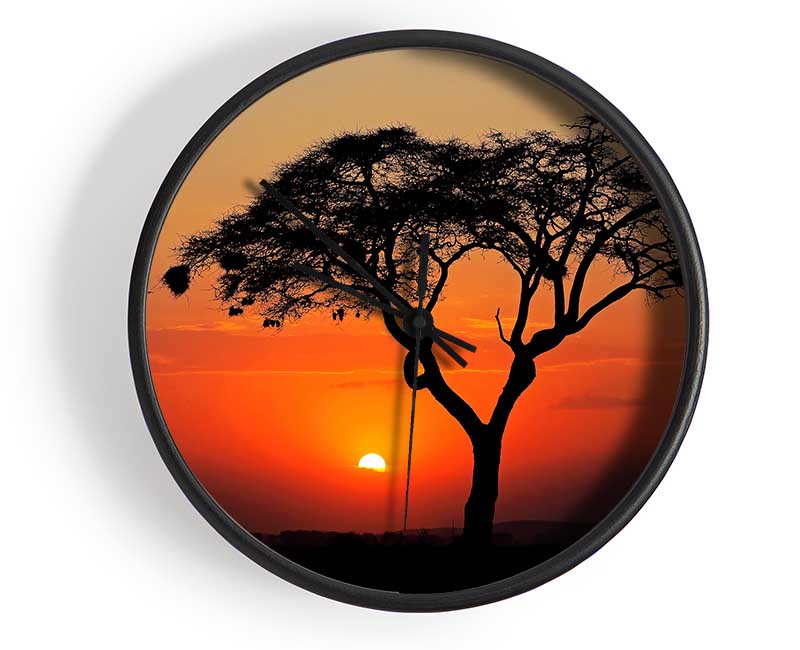 African Sunset Clock - Wallart-Direct UK
