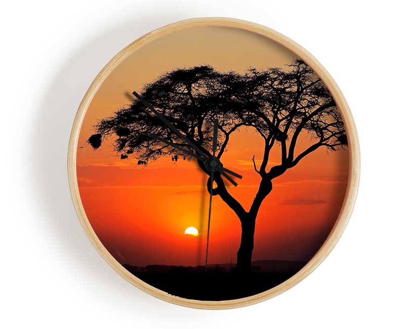 African Sunset Clock - Wallart-Direct UK
