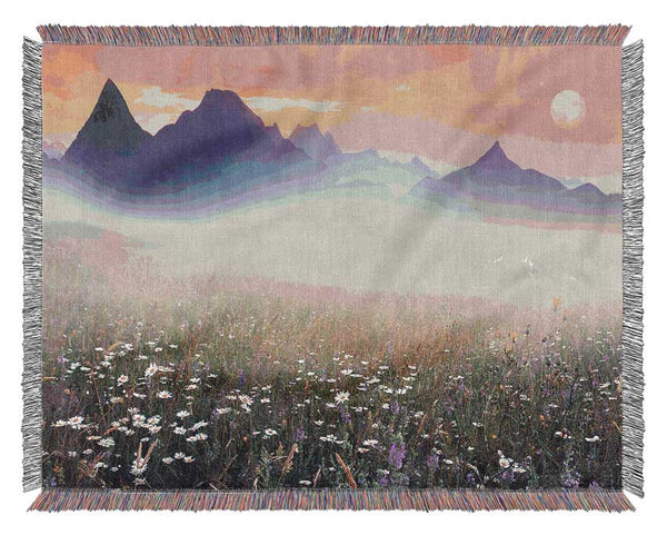 Flower Mountain Mist Woven Blanket