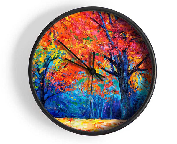 Magical Autumn Forest Clock - Wallart-Direct UK