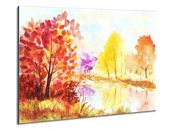 Autumn On The Lake Metal Print