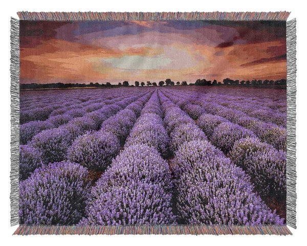 Lavender Fields Woven Blanket