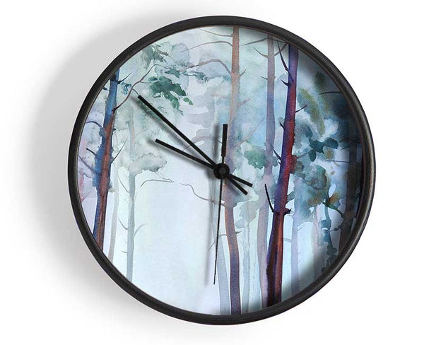 Mist Through The Forest Clock - Wallart-Direct UK