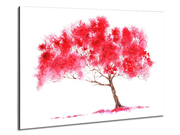 Pink Abstract Tree Metal Print