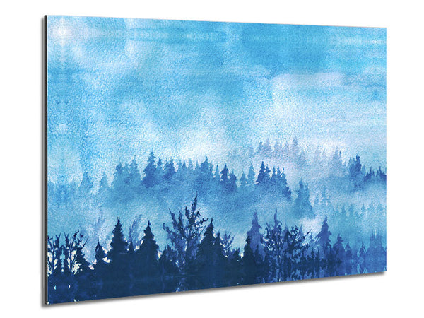 Blue Tree Horizon Metal Print