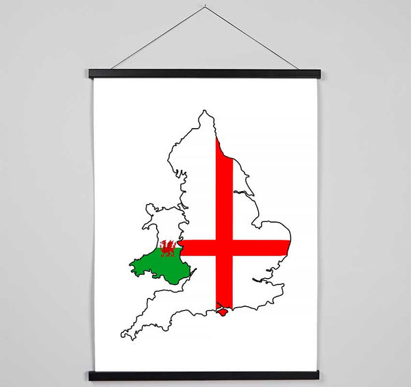 Wales And England Hanging Poster - Wallart-Direct UK