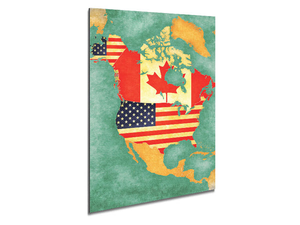 Canada And American Map