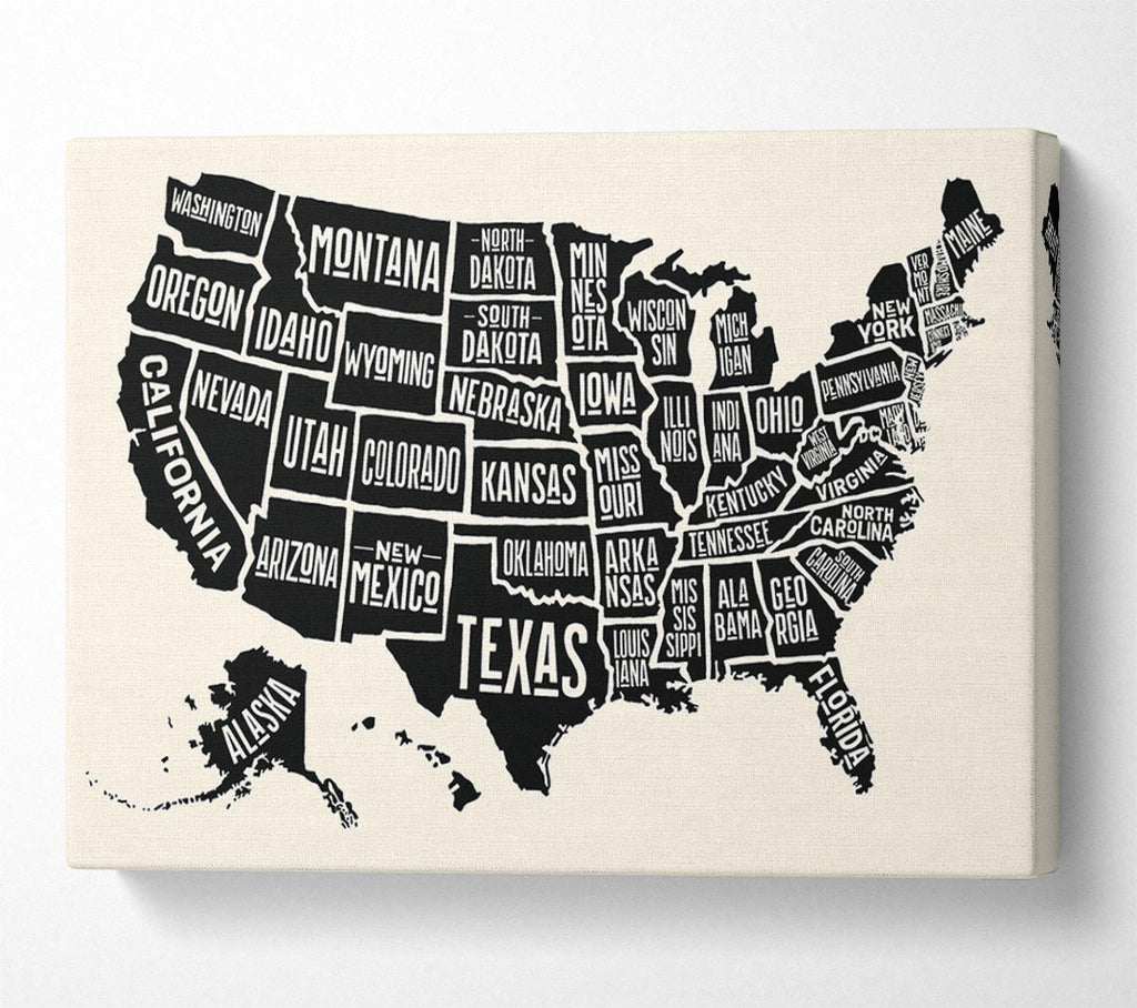 Picture of States Of America 5 Canvas Print Wall Art