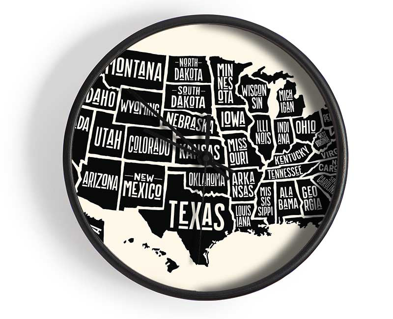 States Of America 5 Clock - Wallart-Direct UK