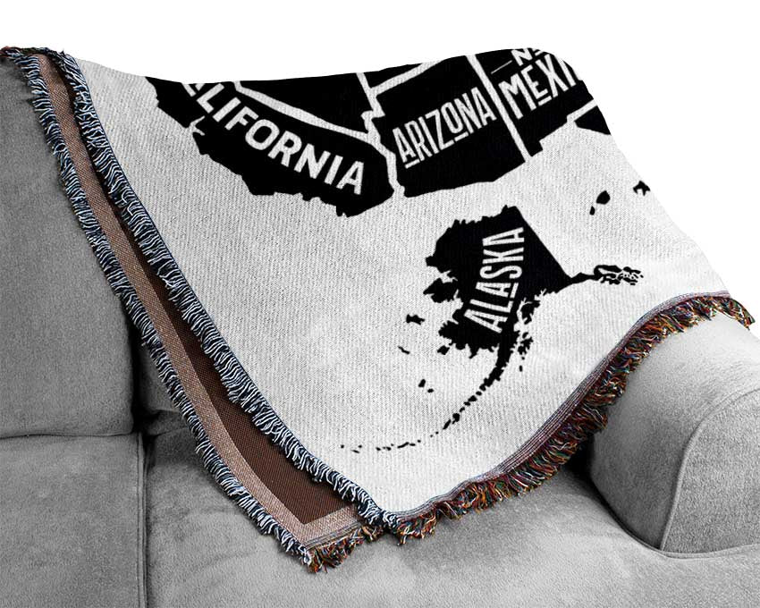 States Of America 5 Woven Blanket
