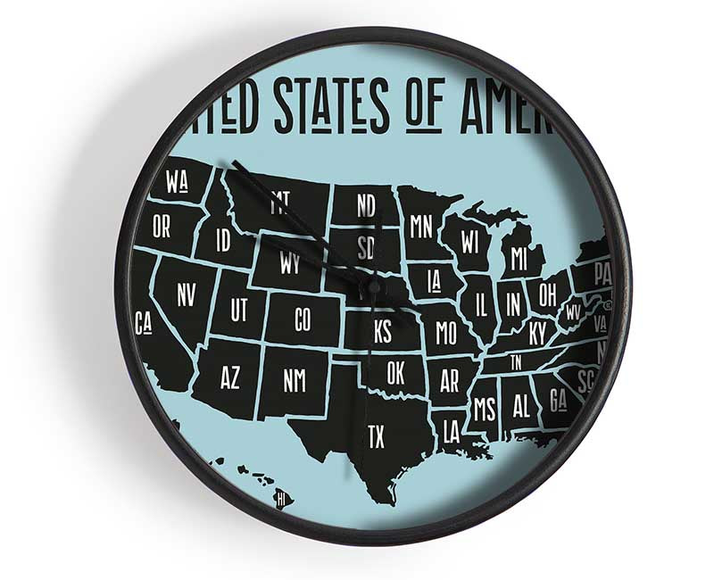 States Of America 2 Clock - Wallart-Direct UK