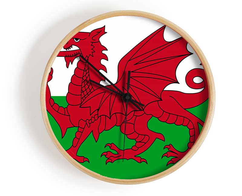 Welsh Dragon 1 Clock - Wallart-Direct UK