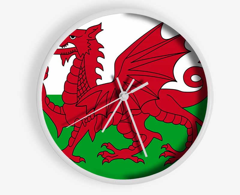 Welsh Dragon 1 Clock - Wallart-Direct UK