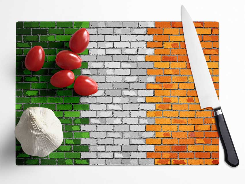 Irish Flag 2 Glass Chopping Board