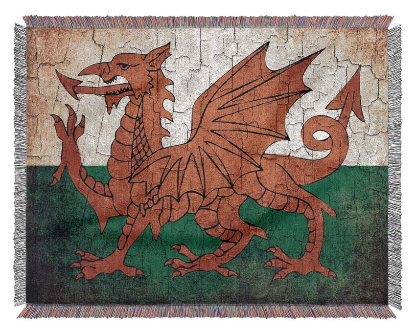 Welsh Dragon 2 Woven Blanket