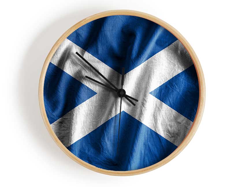 Scottish Flag 2 Clock - Wallart-Direct UK