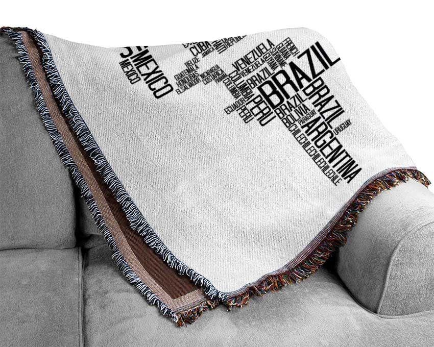 Map Of The World 7 Woven Blanket