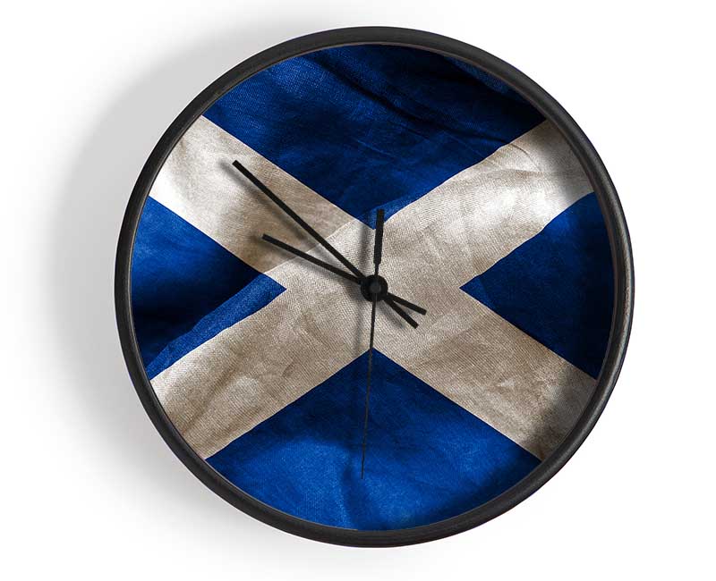 Scottish Flag 3 Clock - Wallart-Direct UK