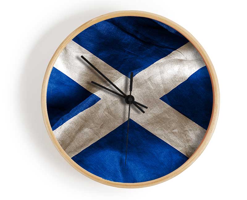 Scottish Flag 3 Clock - Wallart-Direct UK