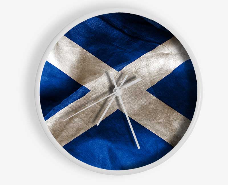 Scottish Flag 3 Clock - Wallart-Direct UK
