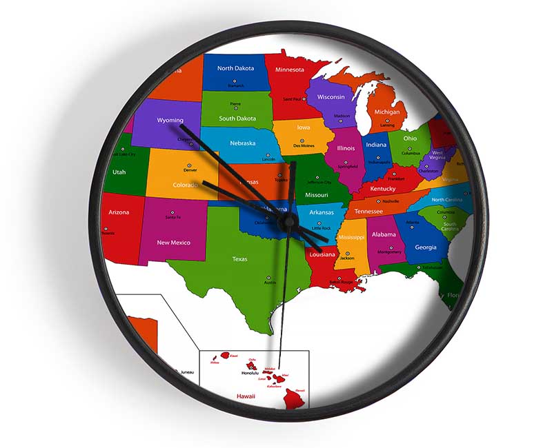 States Of America 4 Clock - Wallart-Direct UK