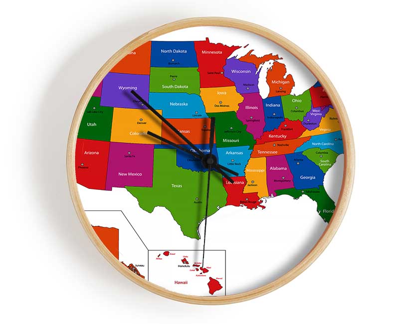 States Of America 4 Clock - Wallart-Direct UK