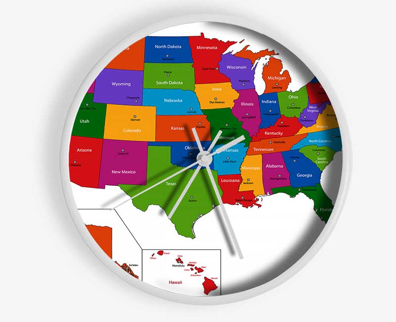 States Of America 4 Clock - Wallart-Direct UK
