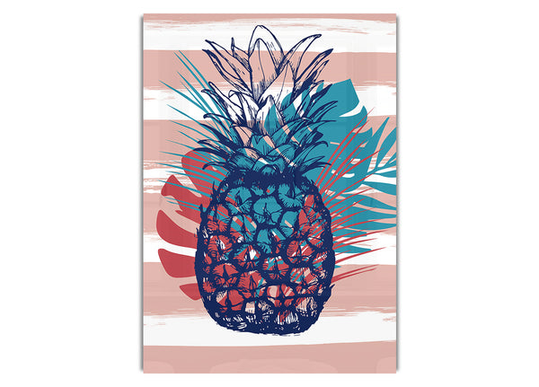 Pop-Art-Ananas-Palmblätter