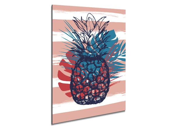 Pop-Art-Ananas-Palmblätter