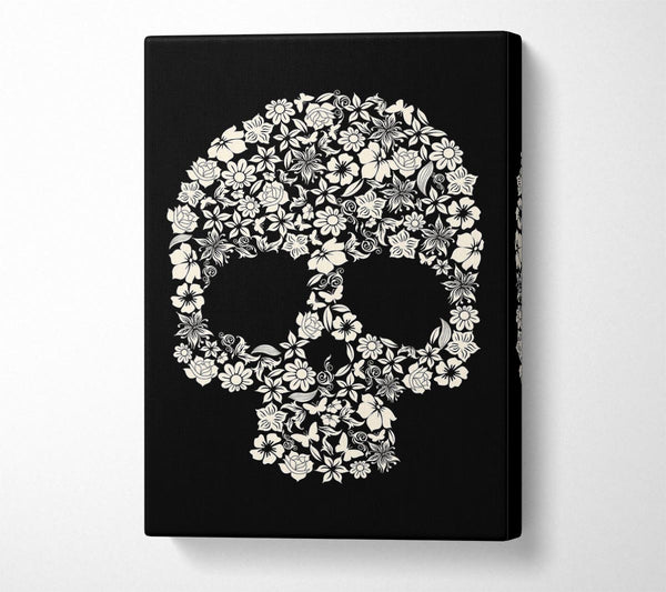  A Canvas Print of Flower Skull 1 Canvas Print