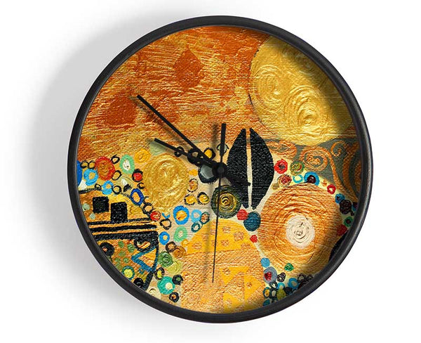 Golden Klimt Clock - Wallart-Direct UK