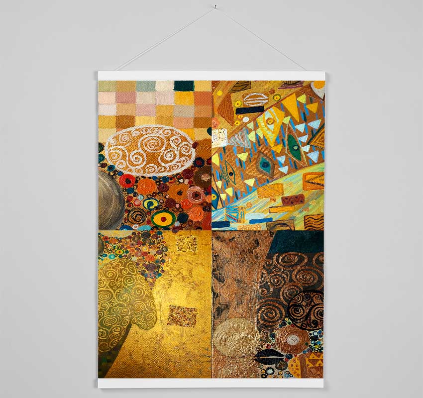 Klimt Golden Rules Hanging Poster - Wallart-Direct UK