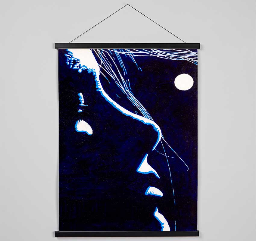 Woman By The Moonlit Night Hanging Poster - Wallart-Direct UK