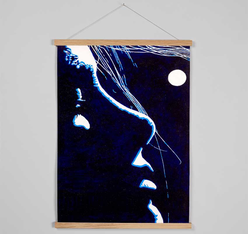 Woman By The Moonlit Night Hanging Poster - Wallart-Direct UK