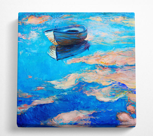 A Square Canvas Print Showing Reflections In The River Square Wall Art
