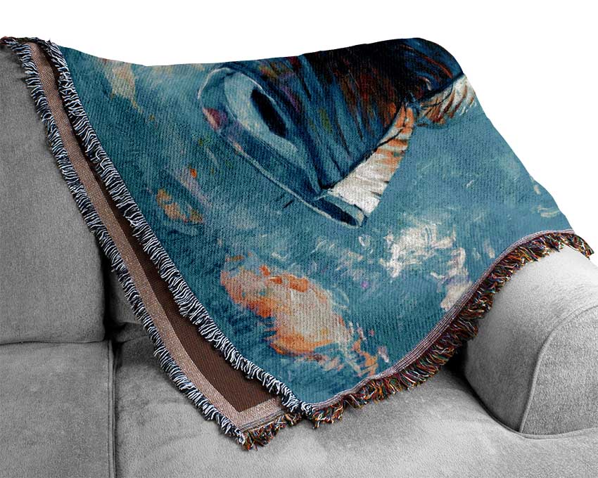Reflections In The River Woven Blanket
