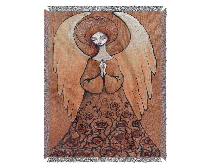 Wooden Angel Woven Blanket