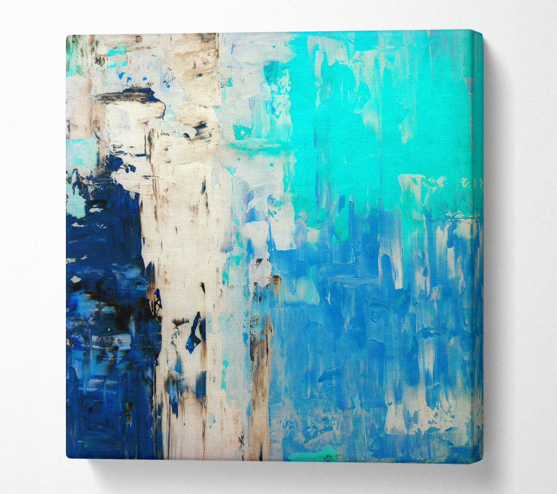 A Square Canvas Print Showing Blues Square Wall Art