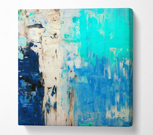 A Square Canvas Print Showing Blues Square Wall Art