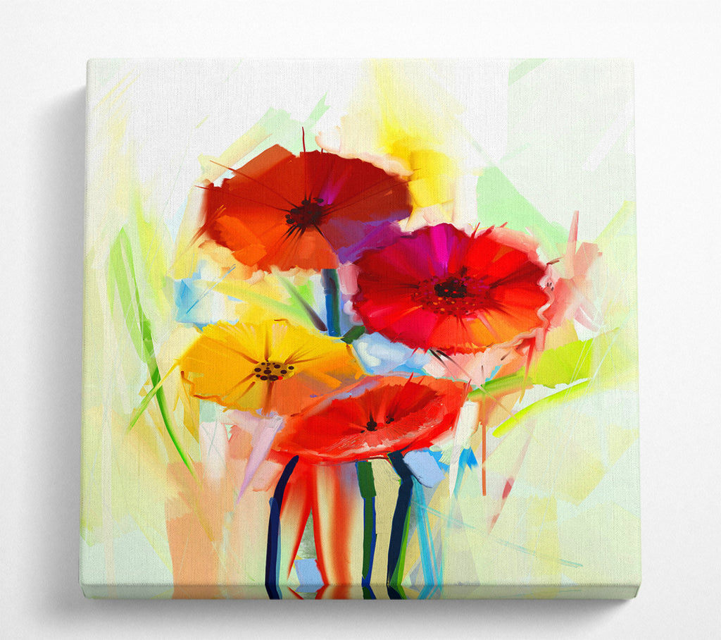 A Square Canvas Print Showing Poppy Wonder Square Wall Art